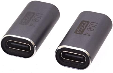 Glhong USB C fêmea para fêmea adaptadora, 40 Gbps 100W e 5A OTG Tipo C Couplador de transferência de