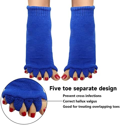 KLMNOP Mulheres do dedo do pé separador de meias de ioga esportes de ginástica alinhamento de pé de massagem