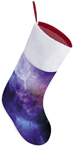 Space Galaxy Starry Personalizou Christmas Stocking Home lareira da árvore de Natal