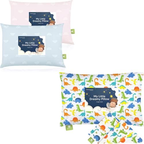 KeAbabies 2 -Pack Toddler travesseiro Toddler Broachcase para travesseiro 13x18 - Algodão orgânico macio