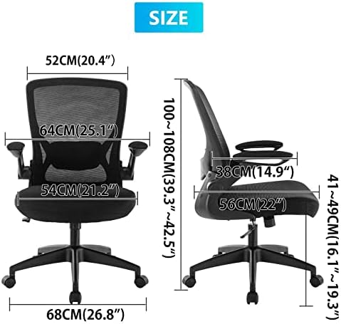 Cadeira de escritório ergonômico de Kerdom, cadeira de mesa de malha respirável, cadeira de computador de