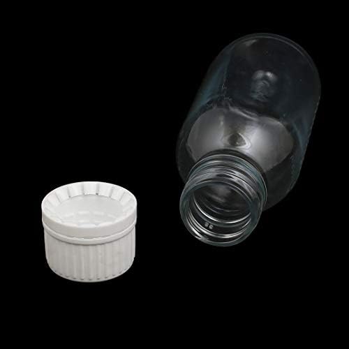 IIVVERR 2 PCS 100 ml Tampa de parafuso de plástico para animais de estimação garrafa de armazenamento limpa