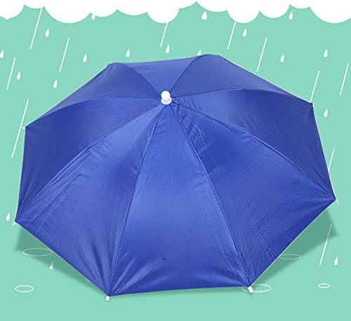 Chapéu de guarda -chuva PLPLAAOO com faixa elástica, tampa de guarda -chuva dobrável de pesca, 25,5