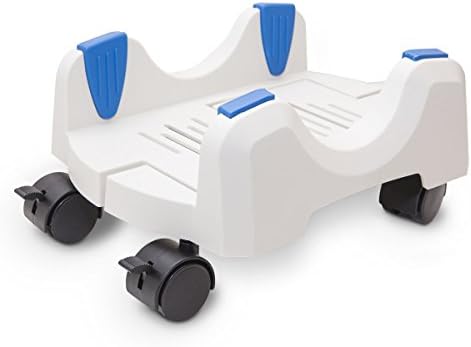 IO Crest Plastic Computer Floor Stand para estojo ATX com largura ajustável de 5,7 a 9,7 com rodas