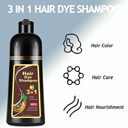 Yocisku Purple Hair Dye, Shampoo de corante para cabelo, shampoo instantâneo da cor do cabelo para homens e mulheres,