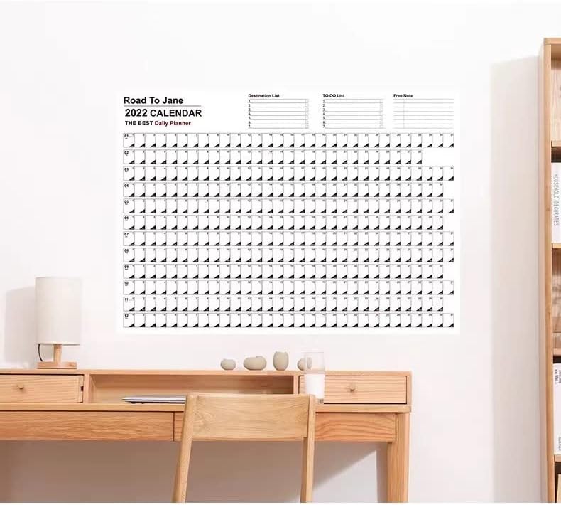Planejador de 2022 anos, calendário do planejador de parede do ano acadêmico com adesivo, o planejador anual