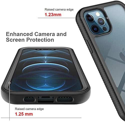 Capa de capa de telefone Caixa de proteção completa compatível com iPhone 12/12 Pro Hard PC+Soft Silicone