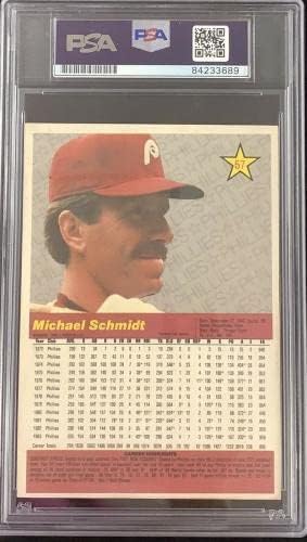 Mike Schmidt assinou 1984 DonRuss Action All Star 57 Cartão de beisebol Auto PSA/DNA - Baseball Slabbed Cartis