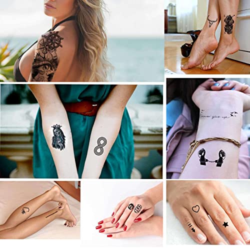Quichic 200+ PCs Tattoo temporário Anjo de tatuagem Grande tatuagem de meia manga para homens braço braço tatuagens
