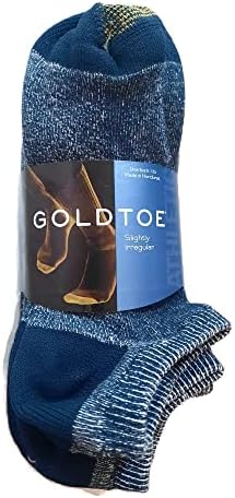 Meias masculinas de toe de ouro sem show de 6 liner liner blend de algodão macio respirável ligeiramente