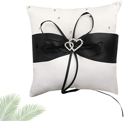 1pc Pillow Pillow Pillow Bowknot em forma de coração Ring Bride Pillow Filming Supplies para noiva para suprimentos