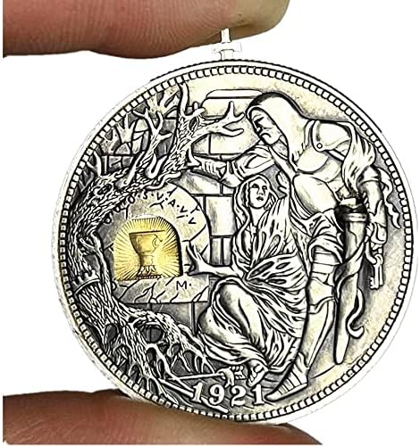 Desafio mecânico móvel dos EUA Coin Hobo Nickel Morgan Dollar Holy Graal Wandering Removable Sword Comemoration Coin