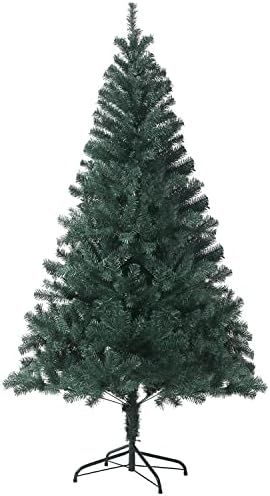 Árvore de Natal Artificial de 6 pés CCINE, 700 Dicas de galhos verdes Spruce com barracas de metal, montagem fácil,