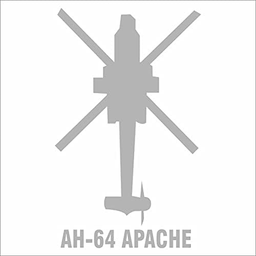 Jintora adesivo - decalque de carro - helicóptero AH -64 Apache - 88x144mm - JDM - Corte do dado - Bus - Window