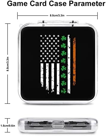 Irlanda American USA Flag Shamrock para St. Patrick's Day Game Storage Storage Caso de protetora