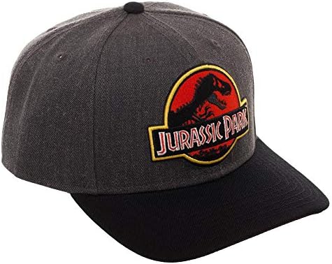 Jurassic Park Hat Logo Classic Curved Snapback Bap cinza