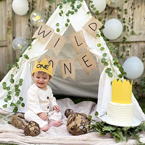 Youame Wild Wild One Baby Chupista Chefe Coroa Crown- Woodland Baby Birthday Birthda