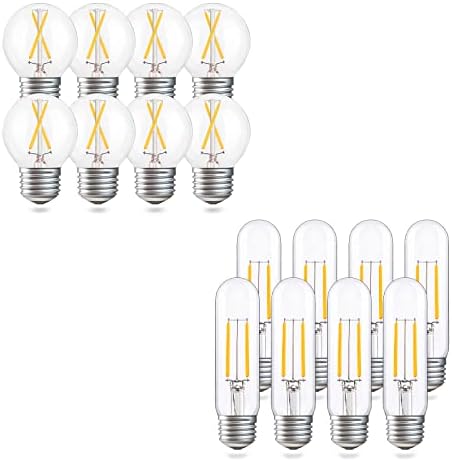 8 pacote 2W E26 Bulbo LED de 12V de 25 watts equivalente [A15] e E26 Tubular 12 volts Ledis de lâmpadas