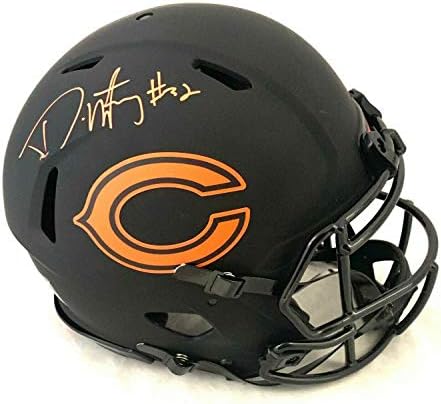 David Montgomery autografado assinado Chicago f/s eclipse capacete autêntico Beckett Coa