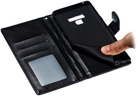 QIVSTAR CASE COMPATÍVEL PARA SAMSUNG Galaxy Note 9 Em estojo de couro PU com estojo magnético de couro
