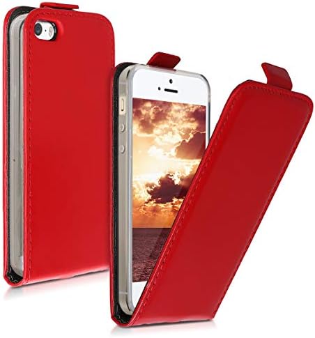 Kwmobile vertical flip capa compatível com Apple iPhone SE / iPhone 5 / iPhone 5s - Case PU Couro de couro