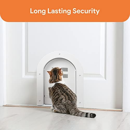 Porta de gato, porta de gato interior zamkol para gatos até 20 libras, fácil de instalar, portas de