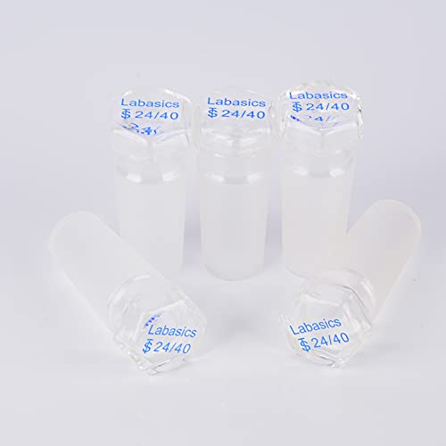 Labasics 5-Pack Hex Hex Heart Hollow Glass Stopper, Hexagonal Head Glass Hollow Stopper para vidro da junta externa
