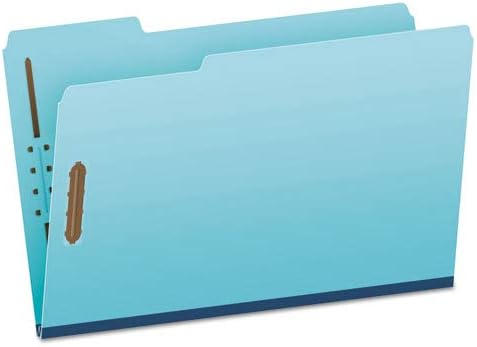Pendaflexamp; reg; Pasta de expansão de prensa de 2-Fastener com 1/3 de aba de corte, legal, azul, 25/caixa