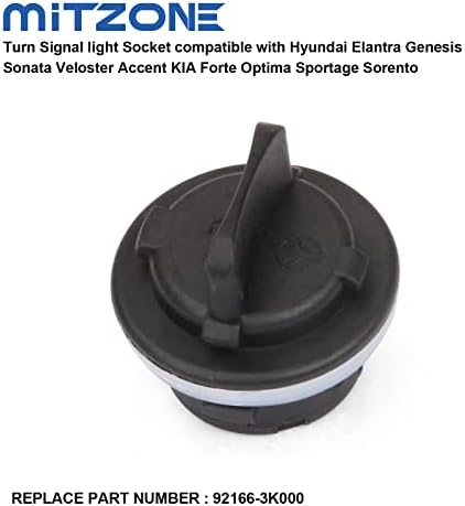 MitZone Turn Signal Light Socket Compatível com Hyundai Elantra Genesis Sonata Veloster Accent Kia forte otima Sportage Sorento Substitua 92166-3K000