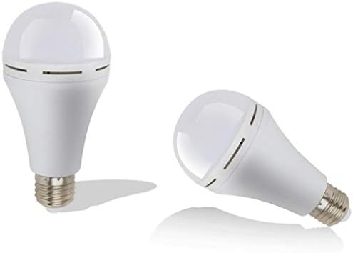 Lâmpada de lâmpada LED de emergência 5W Lâmpadas recarregáveis ​​de emergência Backup Backup Bulbo de emergência portátil para acampamento de furacões em casa sem energia, com interruptor de gancho, 40w equivalente, branco frio 6500k, 4pack