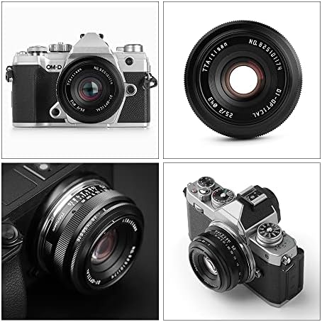 Ttartisan 25mm F2 APS-C Lente de câmera de foco manual compatível com Canon RF Mount APS-C Frame R7 R10 Estrutura
