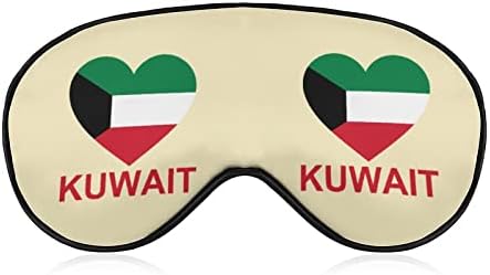 Amor máscara ocular do kuwait para dormir de cegos de bleca -blackout com cinta ajustável para homens mulheres