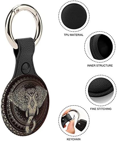 Caso de proteção contra elefantes indianos de Fátima para Airtags com os principais acessórios do suporte da capa do rastreador de anel de anel de anel