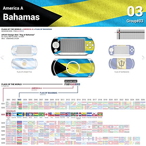 Sony PSP-E1000 / E1004 Design Skin Sinalizador de decalque de Bahamas para PSP-E1000 / E1004
