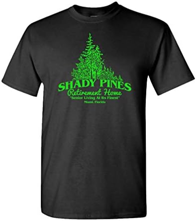 Pinheiros Shady - piada engraçada de aposentadoria - camiseta de algodão masculino