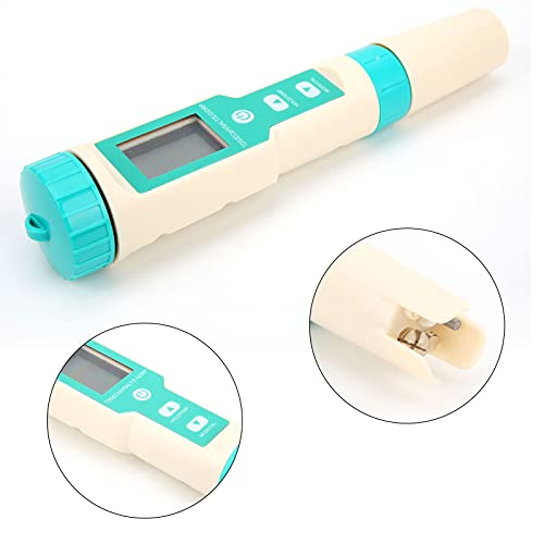 PH Digital Tester, 7 em 1 Pen do testador de qualidade da água Pen 0-14 Faixa de medição de pH