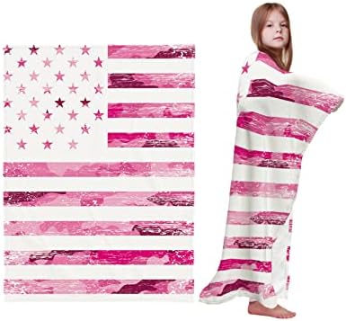 Cobertores de bebê Vintage American Flag Super macio cobertores confortáveis ​​para criança recém -nascida berçário