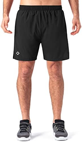 Naviskin masculino de 5 polegadas de execução de shorts leves de exercícios secos rápidos com zíper do zíper