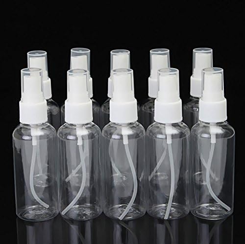 Garrafas de spray de diabo 10pcs, pulverizador de atomizadores de névoa fina recarregável, 1 oz/30 ml de viagem