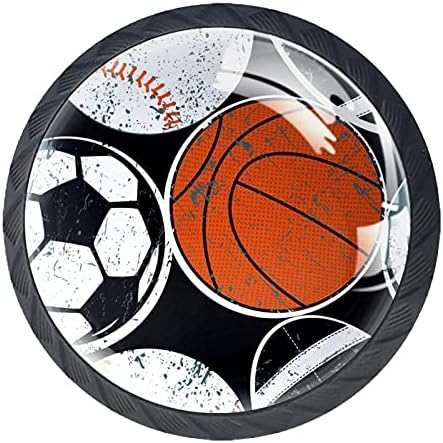 Gaveta redonda de tyuhaw puxa manuseio esportivo bolas de futebol beisebol impressão de basquete com
