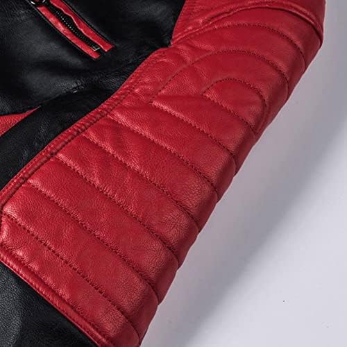 Jaqueta de motocicleta de couro para homens adssdq, casacos de primavera feminino manga longa futebol