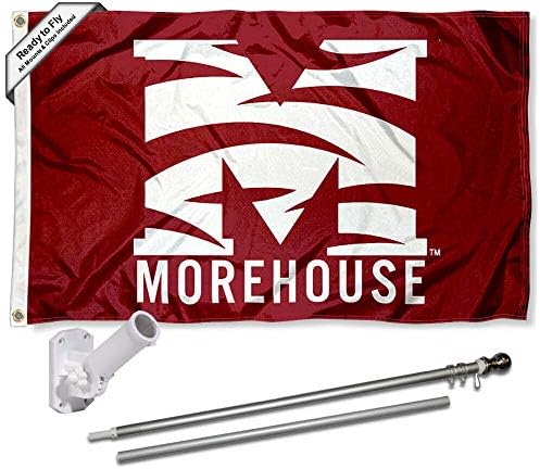 Morehouse Maroon Tigers Bandeira e suporte de suporte de poste