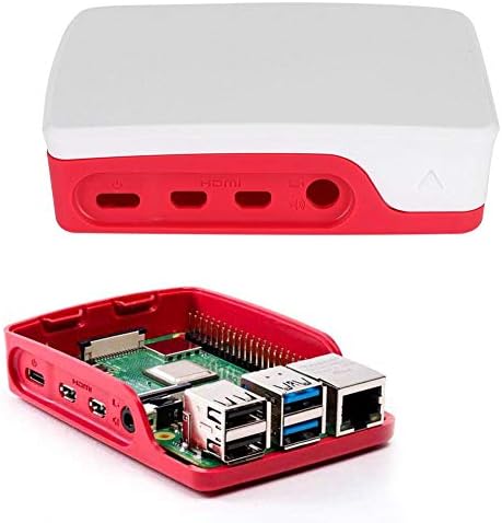 Raspberry Pi 4b Case, gabinete para Raspberry Pi 4b Classical Red e White Raspberry Pi 4 Case com