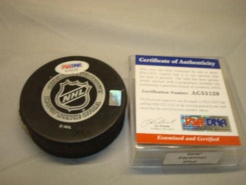 Phil Housley assinou o Winnipeg Jets Hockey Puck autografado PSA/DNA COA 1A - Pucks de NHL autografados