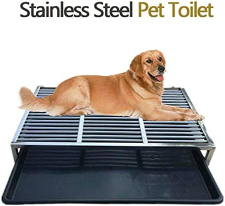 HORV Qualidade de aço inoxidável Banheiro de animais de estimação 2 camadas Sistema de cães Potty bandeja