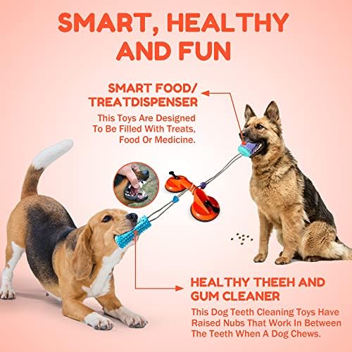 Gisho Dog Toys para mastigadores agressivos - para cães médios e grandes, brinquedos para cães