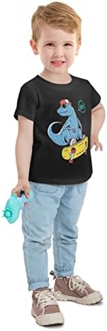 Belinging Kids T-Rex Skatista Dinosaur Dino Cool Dino Dino Presente de aniversário para meninos camisa
