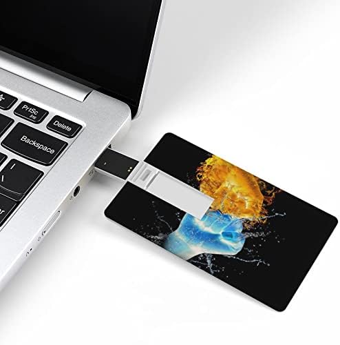 Punhos e cartão de gelo de fogo legal USB 2.0 Flash Drive 32g/64g Padrão Impresso engraçado