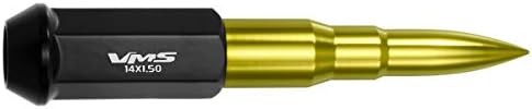 Spike verdadeiro 14x1.5 32pc 124mm porcas de aço forjado frio com pontas de bala estendidas de ouro em