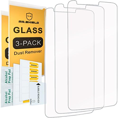 Mr.Shield [3-Pack] projetado para LG Stylo 3 [Protetor de tela de vidro temperado] [0,3 mm Ultra Thin 9h Draidade